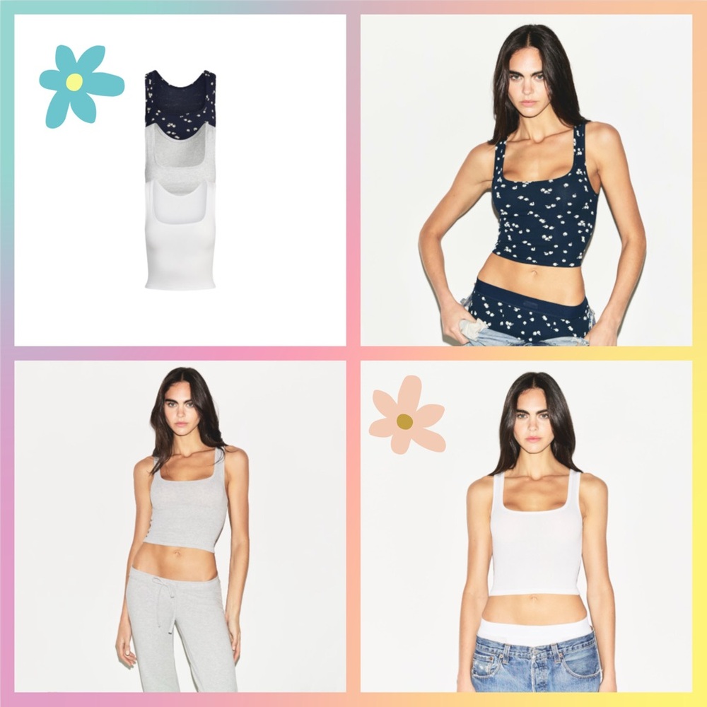 SKIMS Cotton Rib Tank 3 Pack